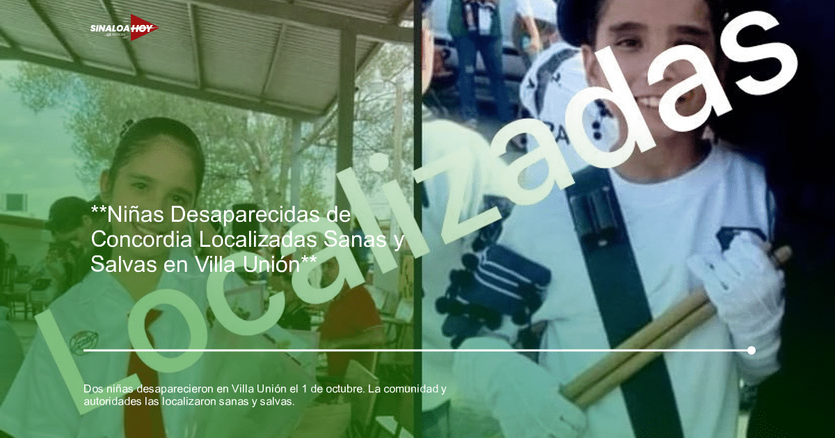 #Concordia, #NiñasPerdidas, desaparicion, Mazatlán-Villa Unión, medidas de rescate