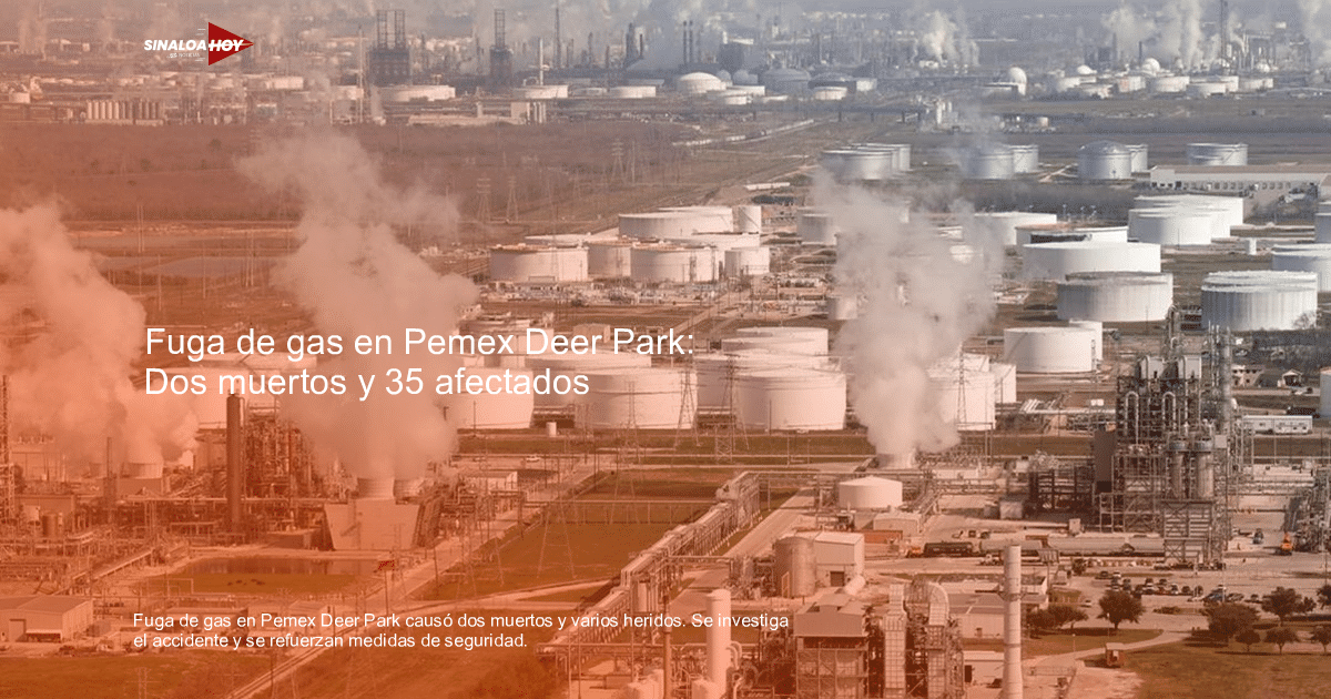 Accidente industrial, bloquean PEMEX, fuga de gas, Investigación en curso, refinería Deer Park