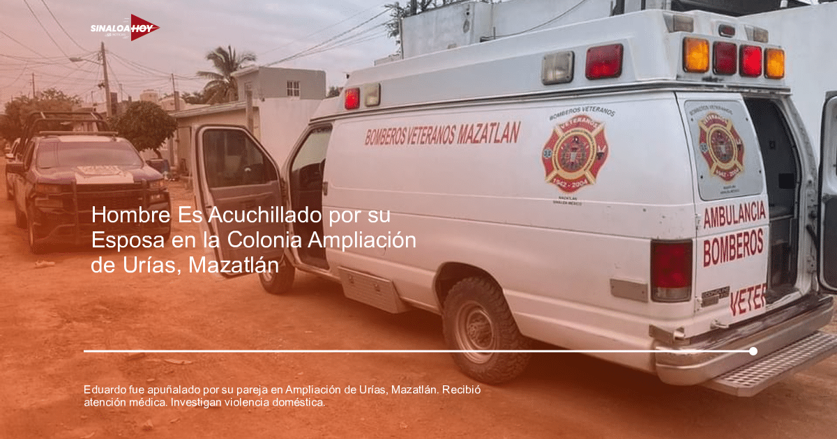 . Mazatlán, Apuñalamiento, heridas, investigación policial, violencia doméstica