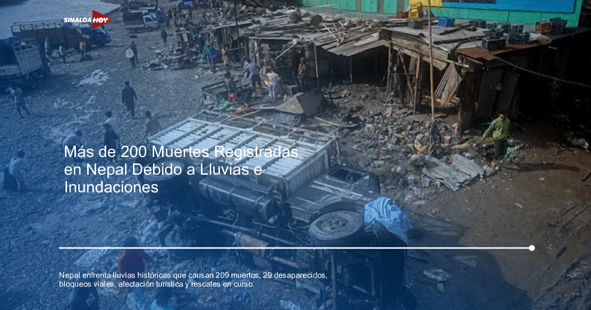 Desastre natural, Deslizamientos de tierra, inundaciones, Monzón mexicano, Nepal