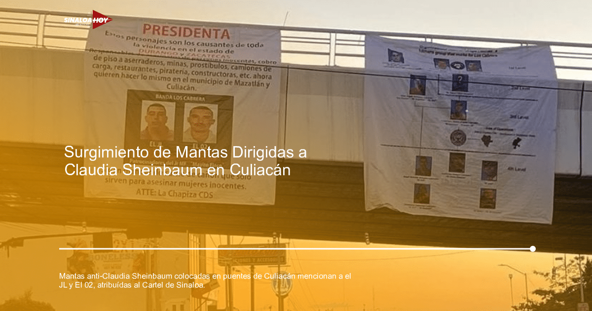 accidente Culiacán, Cártel de Sinaloa, Claudia Sheinbaum, delincuencia organizada, narcomensaje
