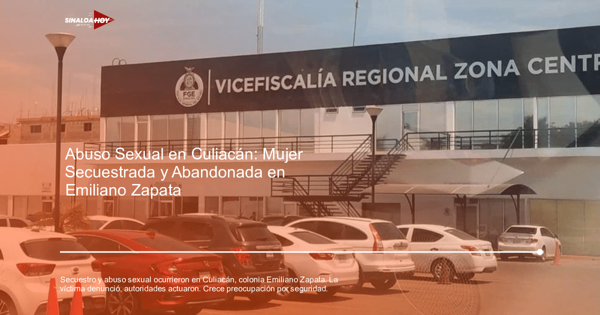 Edificio de la Vicefiscalía Regional Zona Centro en Culiacán con vehículos estacionados al frente
