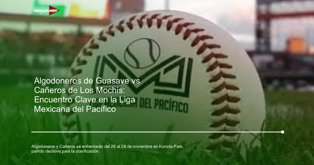 Balón de béisbol con logotipo de la Liga Mexicana del Pacífico en el césped