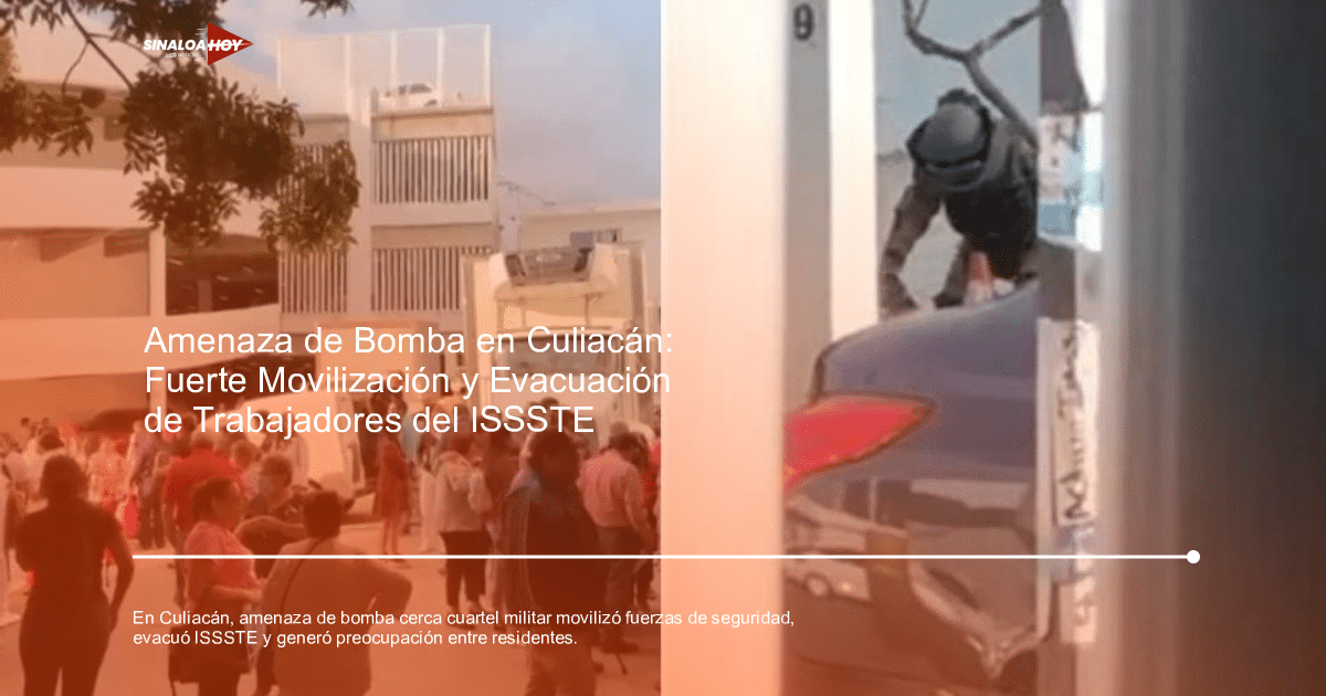 Multitud en aparcamiento y oficial inspeccionando vehículo en operativo de seguridad en Culiacán.