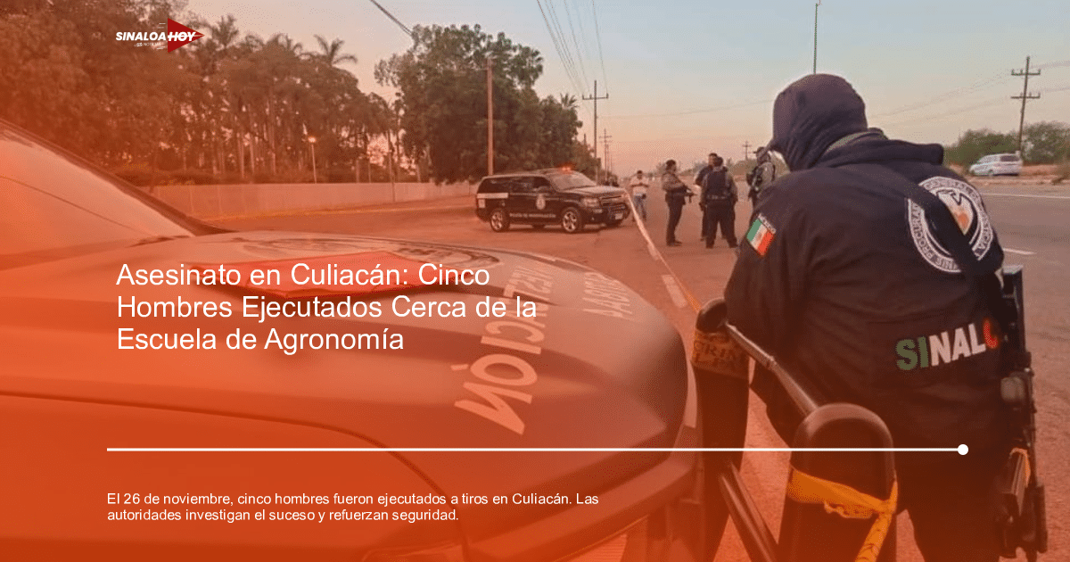 Operativo policial en carretera de Culiacán con agentes y patrullas