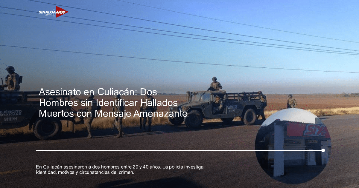 Militares mexicanos en operativo en carretera de Culiacán, con paisaje agrícola al fondo.
