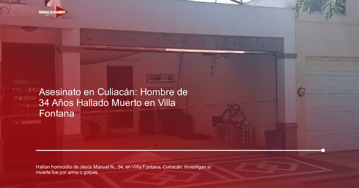 Exterior de casa con cinta de precaución en Villa Fontana, Culiacán