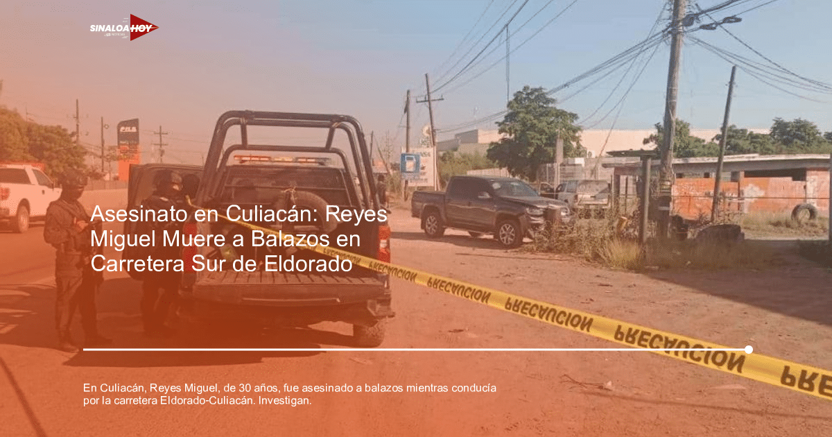 Operativo policial en Culiacán con agentes armados y zona restringida tras ataque con 'Cuerno de Chivo'.