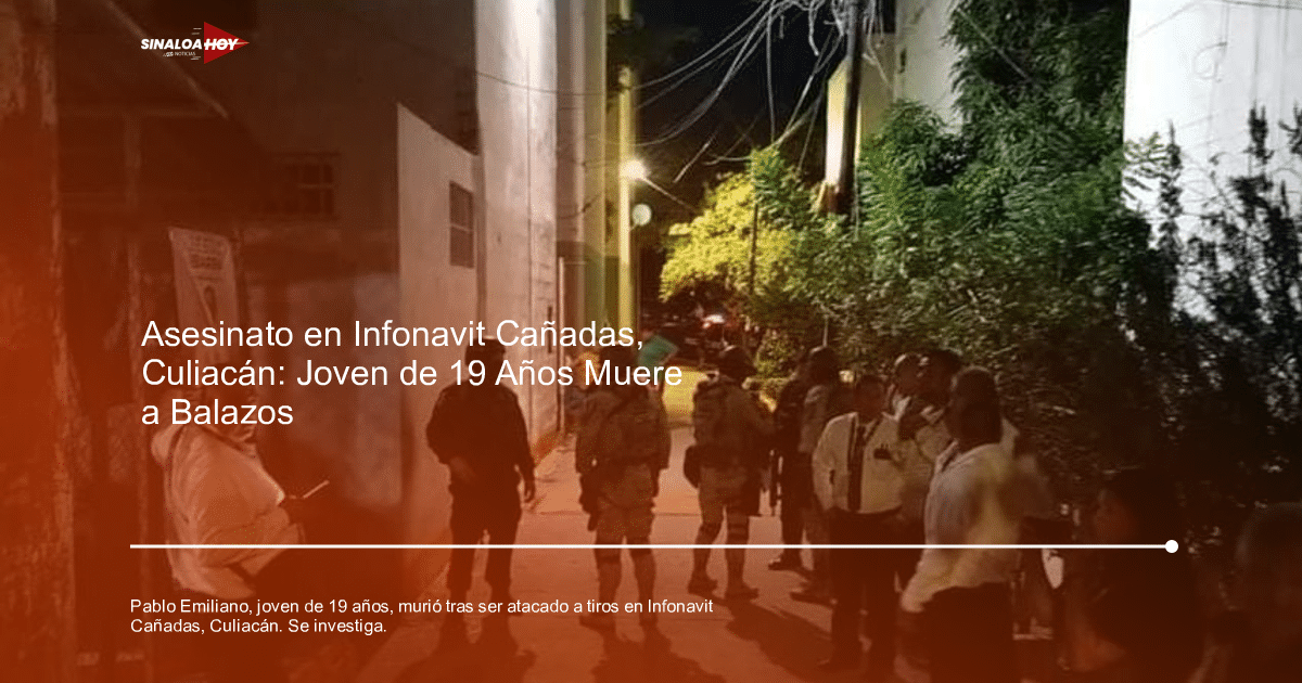Escena nocturna en Infonavit Cañadas con personas y uniformados tras un ataque armado.