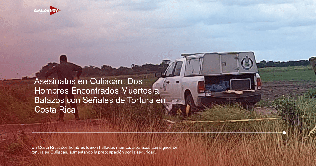 Camioneta blanca de autoridad en área rural de Culiacán, relacionada con investigación de asesinatos.