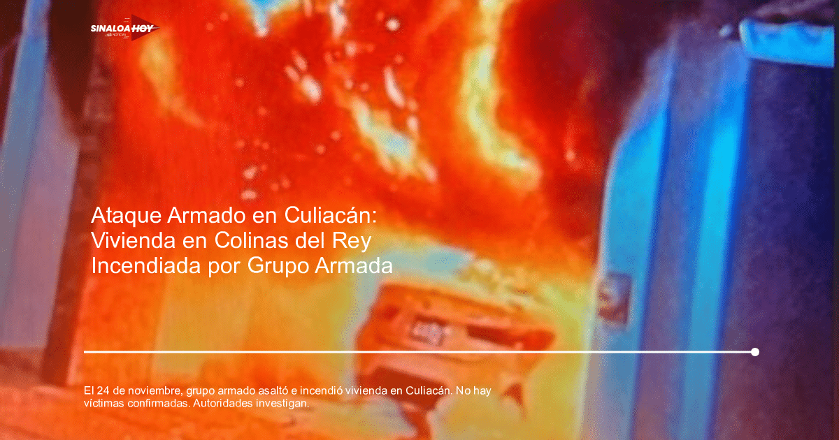 Vehículo en llamas tras asalto armado en Culiacán