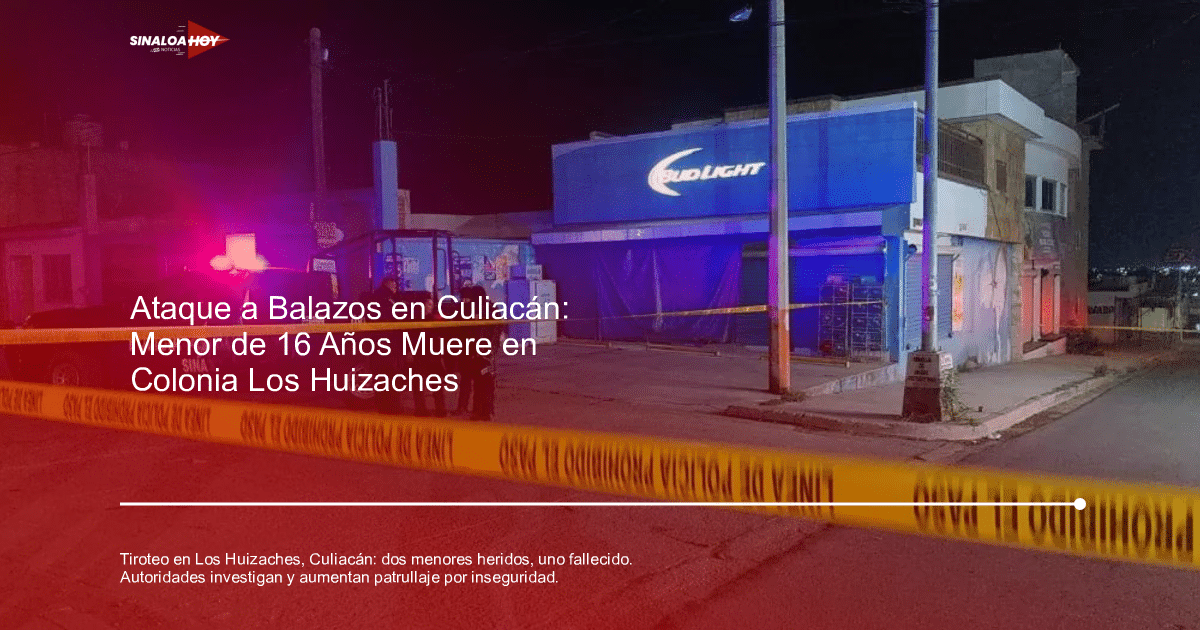 Operativo policial nocturno en Culiacán tras tiroteo en Los Huizaches