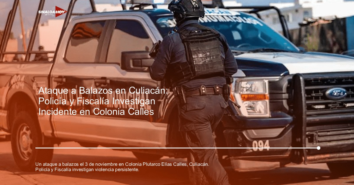 Camioneta de Policía Municipal con oficial en acción en Culiacán