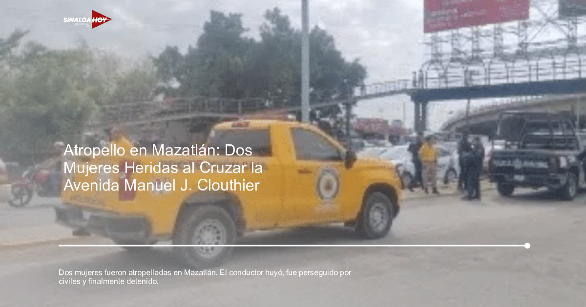 Camioneta amarilla de protección civil en escena urbana con puente elevado al fondo