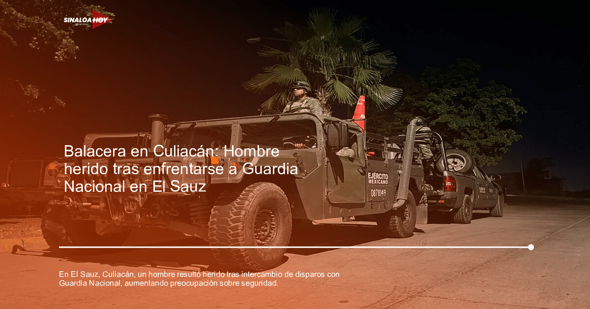 Humvee del Ejército Mexicano con soldado en operativo nocturno en Culiacán