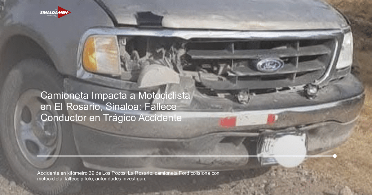 Camioneta Ford con parachoques y faro dañados tras accidente en La Rosario