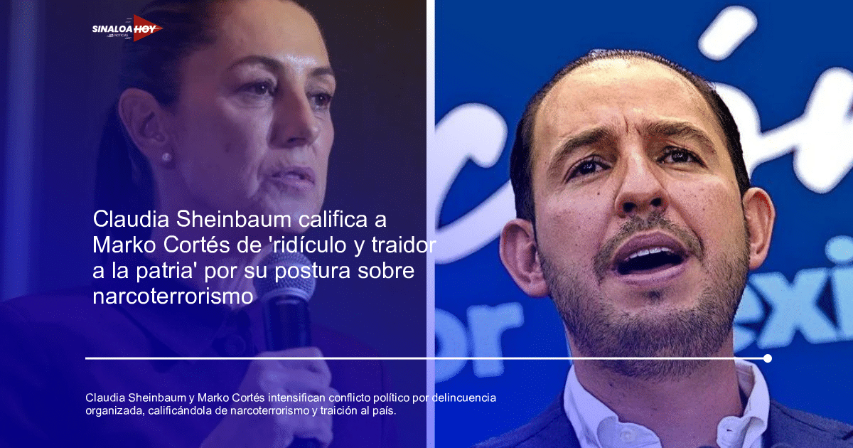 Claudia Sheinbaum y Marko Cortés en un enfrentamiento político