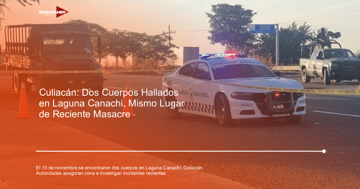 Vehículo de la Guardia Nacional con luces de emergencia en operativo en carretera de Culiacán.