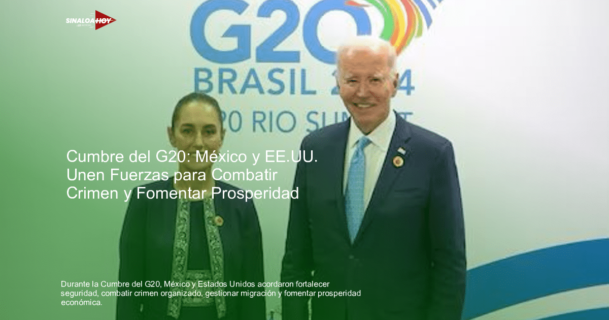 Líderes mundiales en la Cumbre del G20 Brasil 2024, incluyendo a Claudia Sheinbaum y Joe Biden.