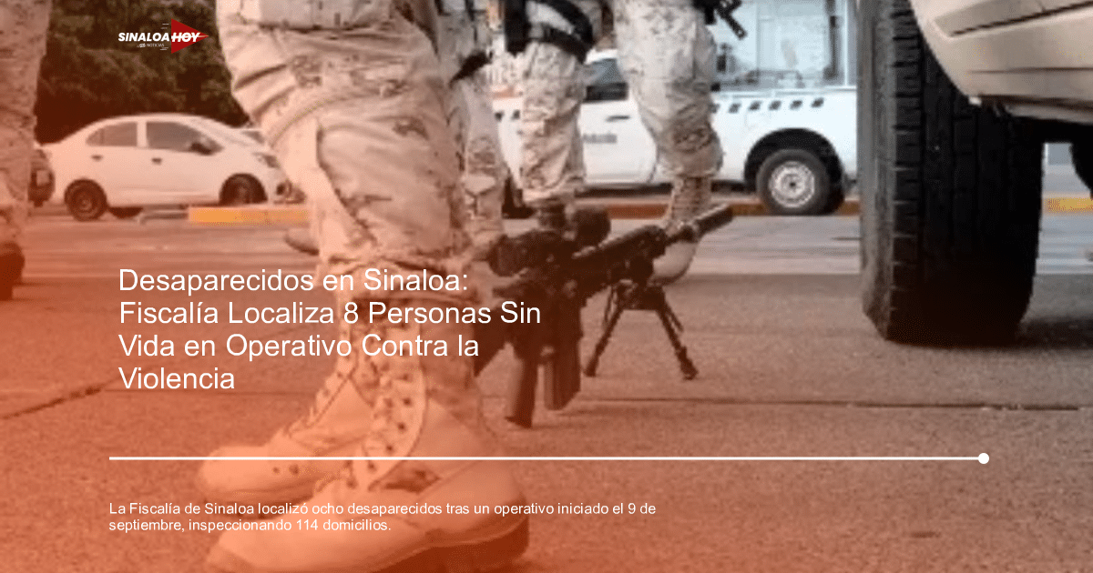 Personas en posición militar con botas oscuras y pantalones camuflados durante operativo en Sinaloa, con un arma larga en el suelo y vehículos al fondo.
