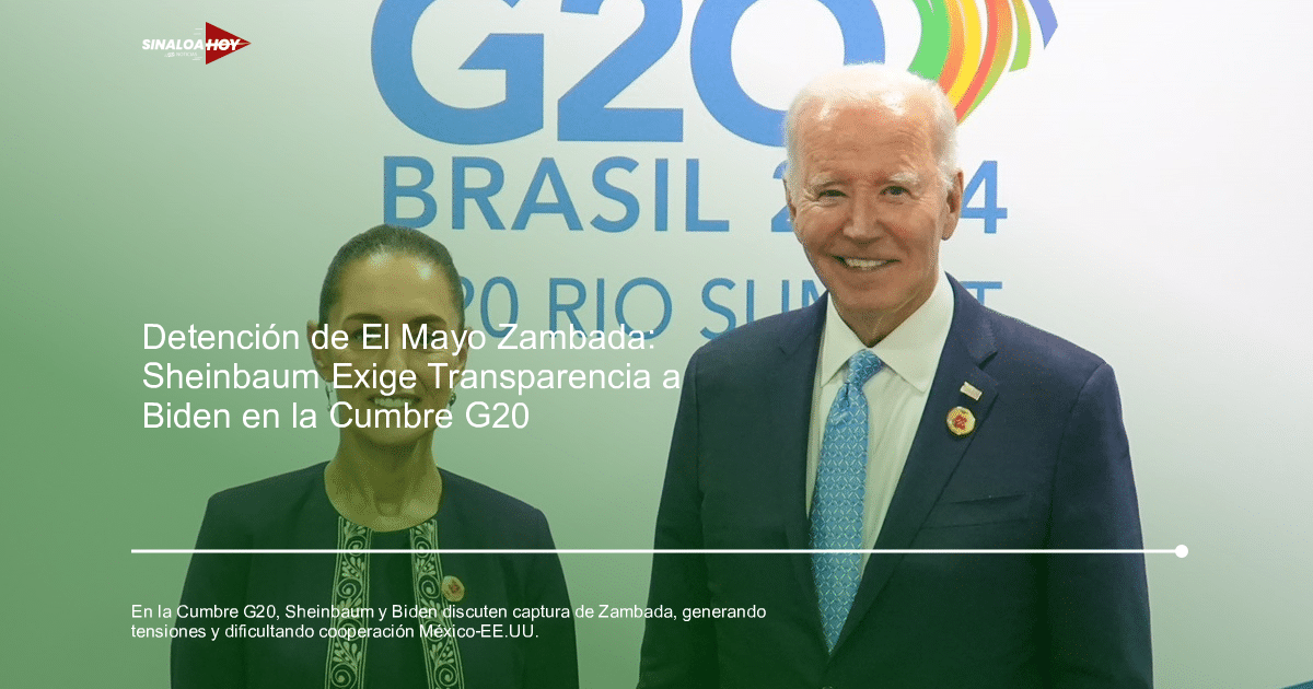 Claudia Sheinbaum y Joe Biden en la Cumbre del G20 en Brasil 2024
