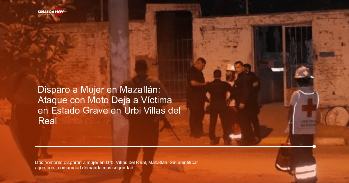 Fuerzas de seguridad y Cruz Roja en escena nocturna de emergencia en Mazatlán