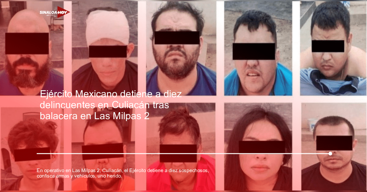 Operativo militar en Las Milpas 2 con detenciones y confiscación de armas y vehículos