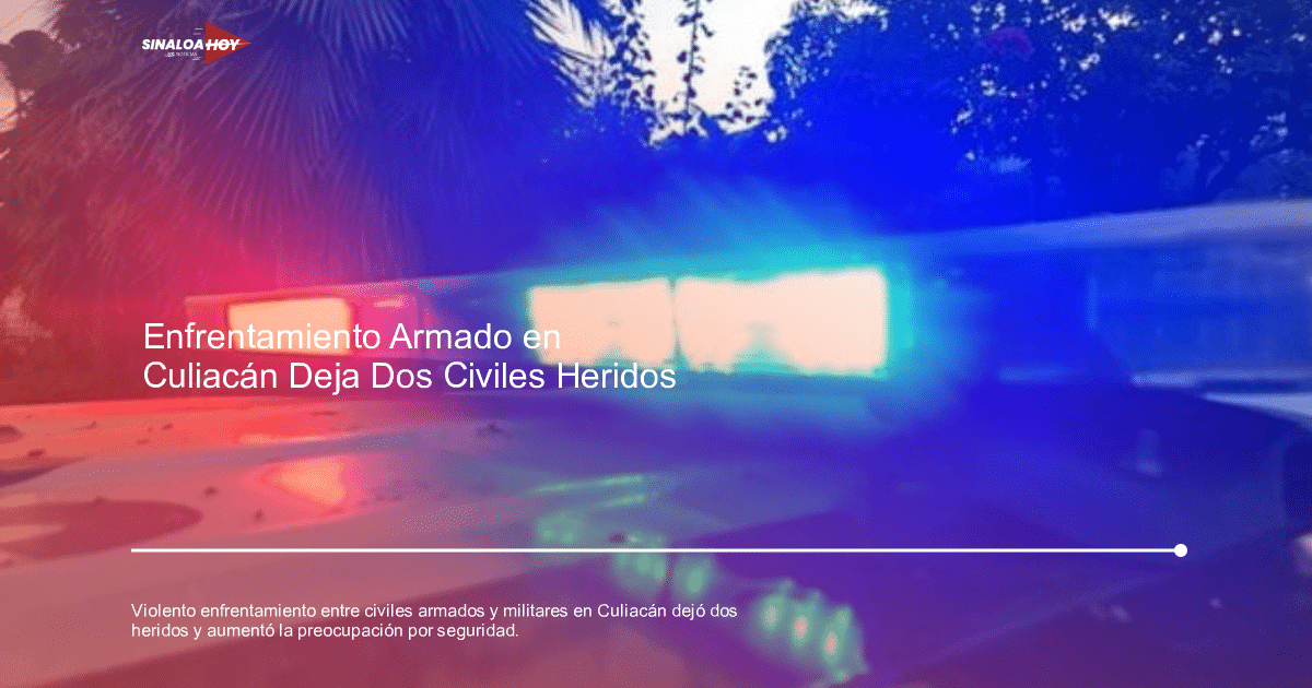 Luz intermitente azul y roja en entorno natural, vinculada a incidente en Culiacán.