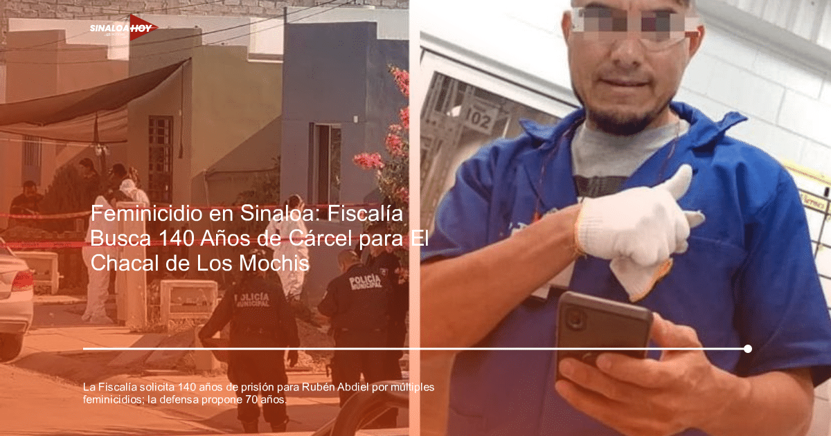 Escena de investigación criminal en Sinaloa con personas en trajes de protección y un oficial con uniforme azul.