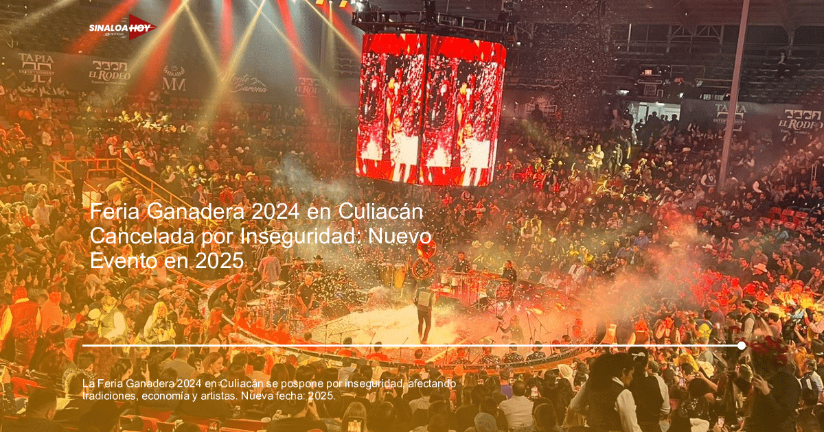 Concierto en recinto cerrado con escenario circular, luces brillantes y confeti.