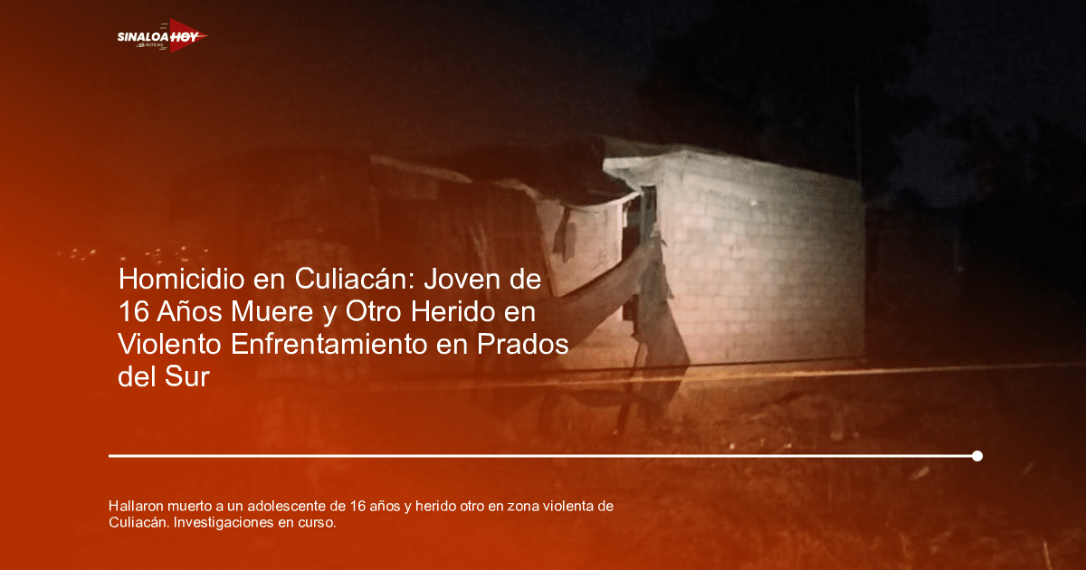 Construcción iluminada parcialmente en la noche con cinta amarilla y luces distantes, relacionada con un incidente en Culiacán.