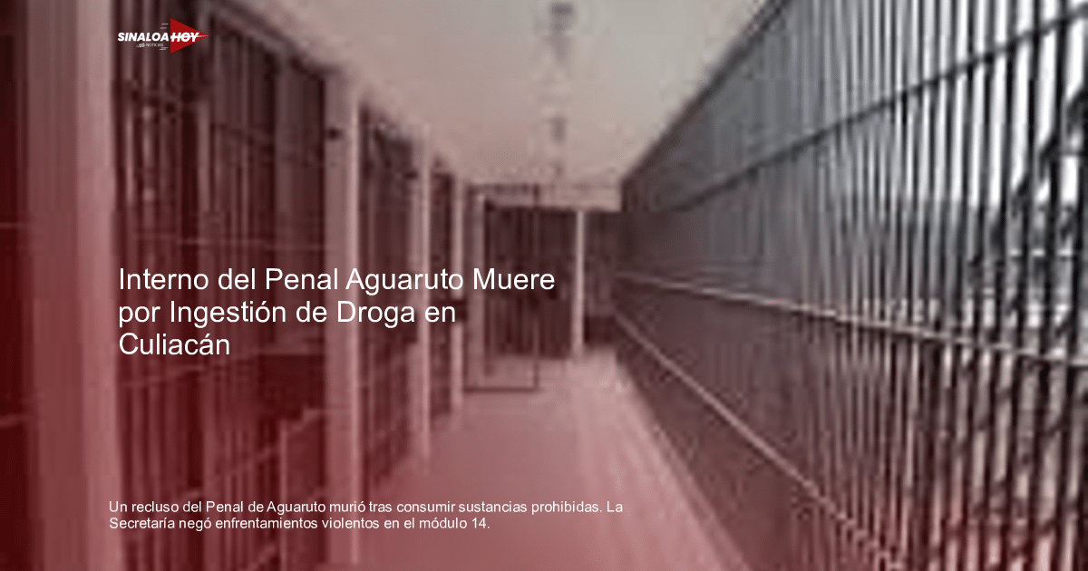 Pasillo de celdas en el Penal de Aguaruto, vinculado al fallecimiento de un recluso.