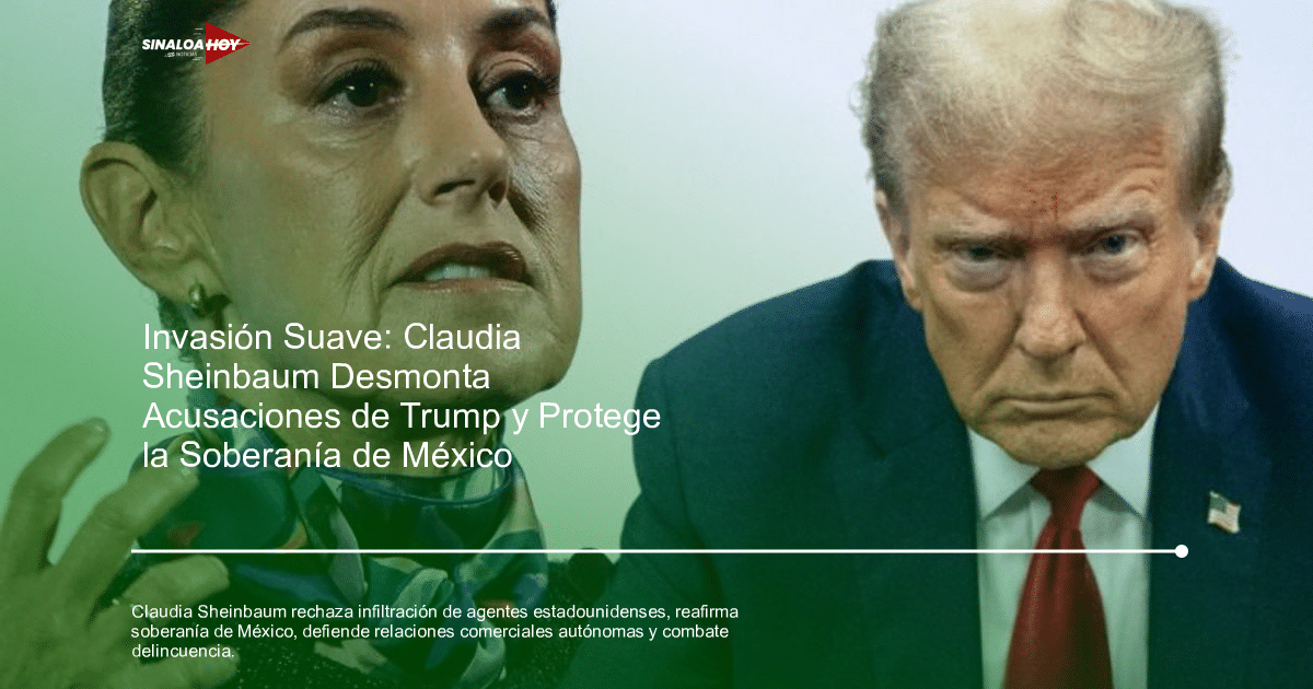 Claudia Sheinbaum en conferencia sobre infiltración de agentes en México