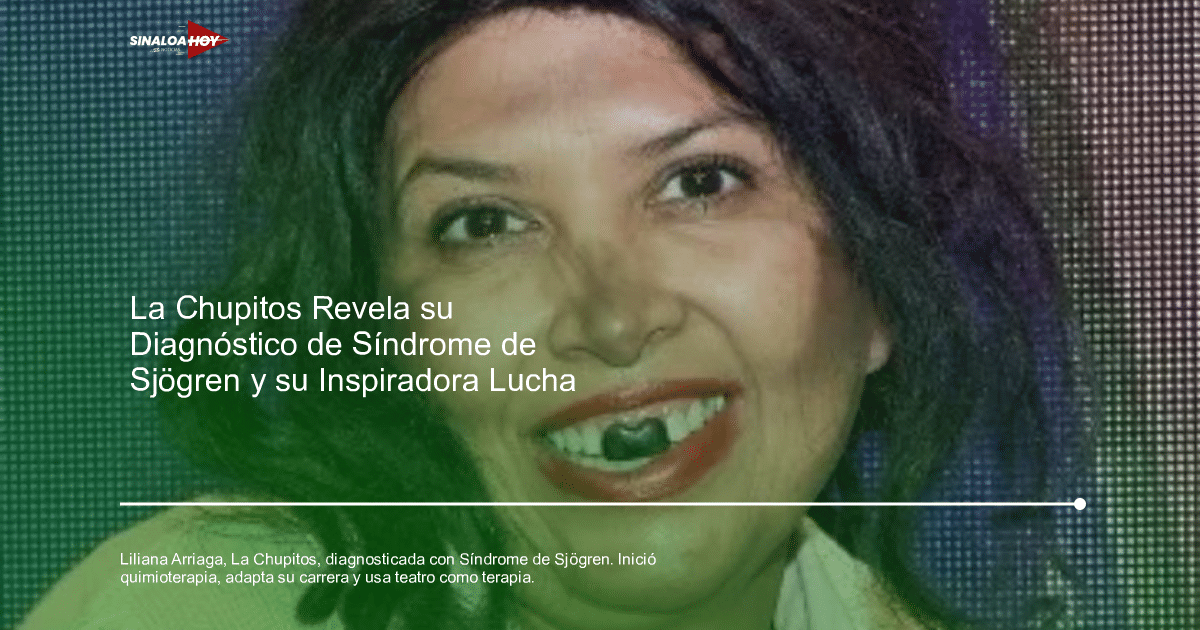 Liliana Arriaga, 'La Chupitos', diagnosticada con Síndrome de Sjögren, en tratamiento de quimioterapia.