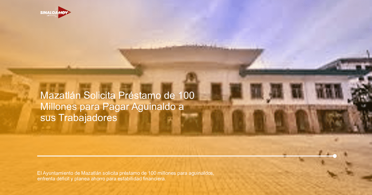 Edificio colonial en Mazatlán con arcos y toldo, en una plaza con pájaros.