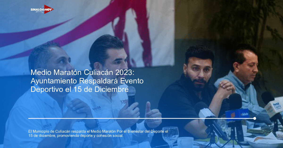 Grupo de personas en reunión sobre el Medio Maratón 'Por el Bienestar del Deporte' en Culiacán.