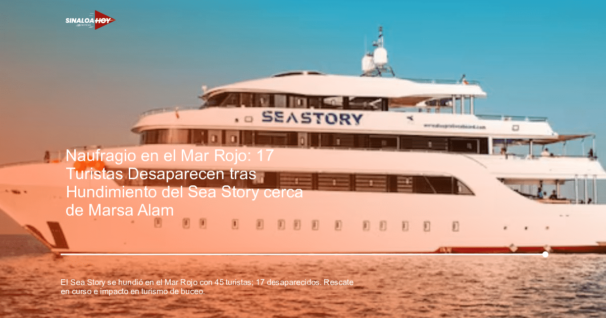 Yate Sea Story navegando en el Mar Rojo bajo un cielo azul claro.