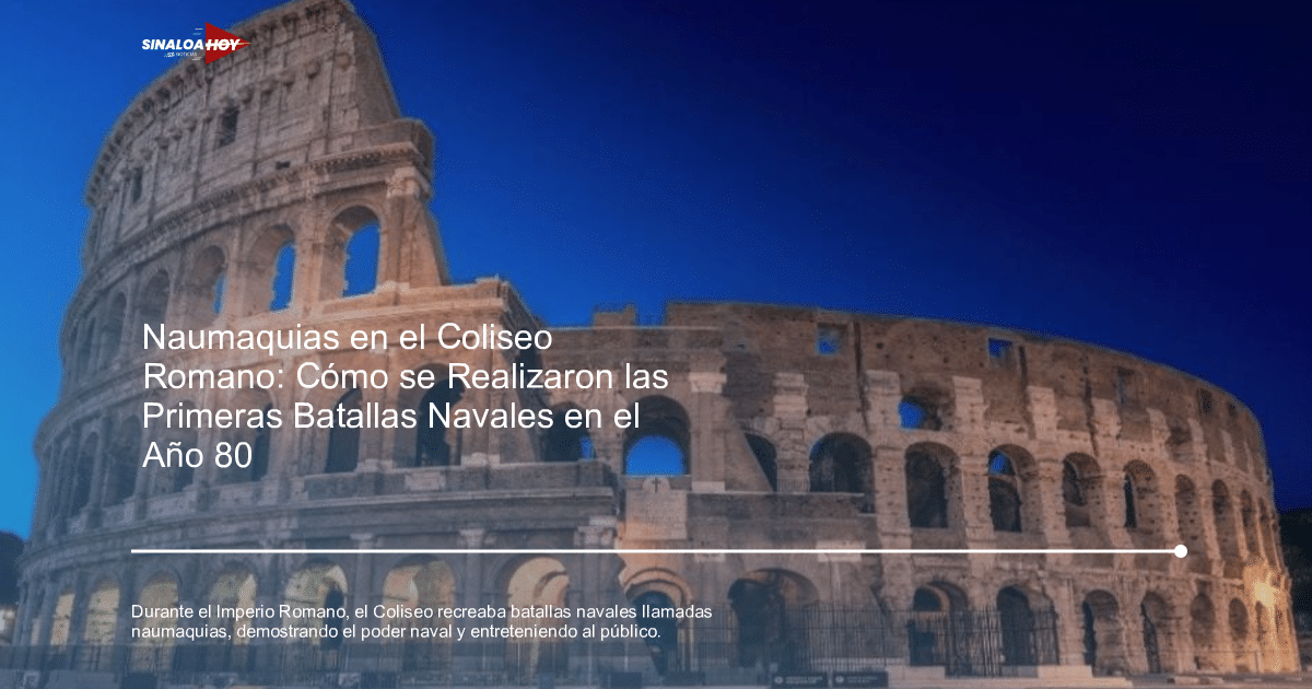 Vista del Coliseo Romano al atardecer con cielo azul y piedra iluminada