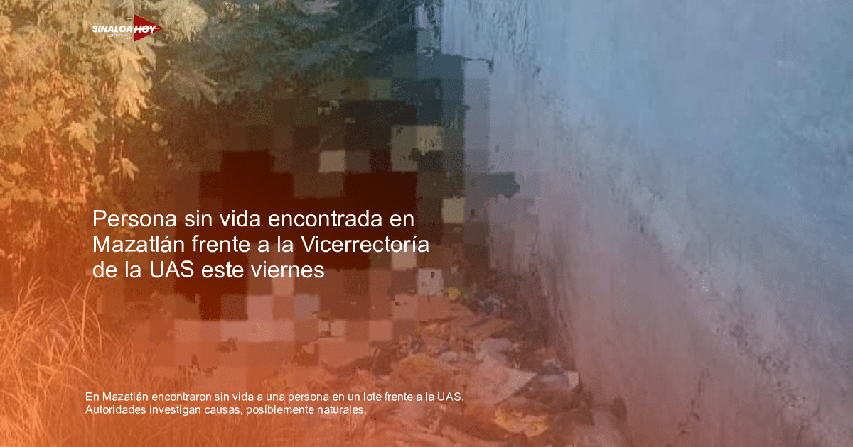 Basura acumulada en un lote baldío en Mazatlán, cerca de una pared y vegetación.