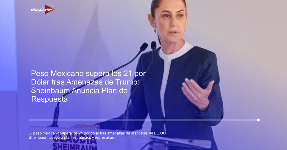Gráfico de la devaluación del peso mexicano frente al dólar estadounidense debido a amenazas comerciales de EE.UU.