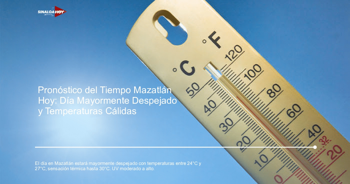 Termómetro con escalas Celsius y Fahrenheit en un día soleado