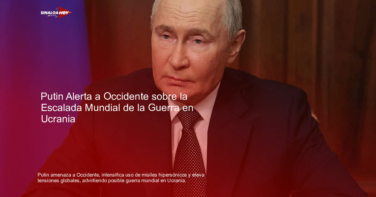 Vladimir Putin durante un discurso televisado desde el Kremlin en Moscú, 21 de noviembre de 2024.