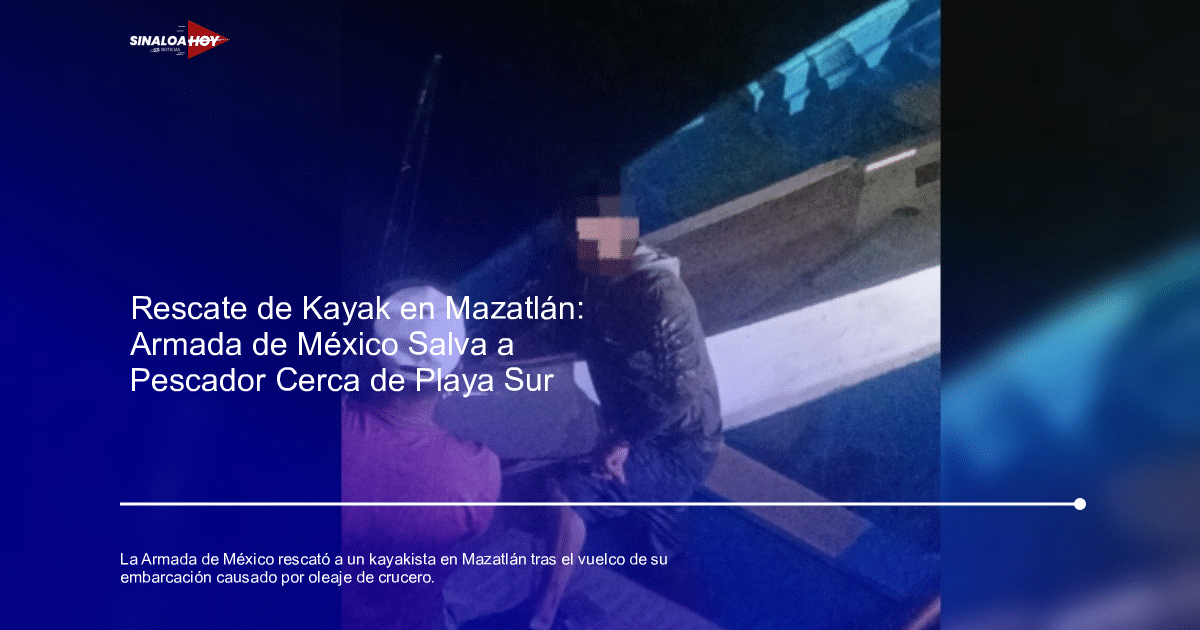 Operativo de rescate de la Armada de México en Mazatlán tras vuelco de kayak