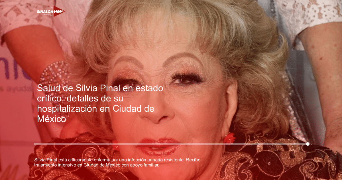 Persona mayor con peinado rizado y maquillaje, reflejando la situación de Silvia Pinal.