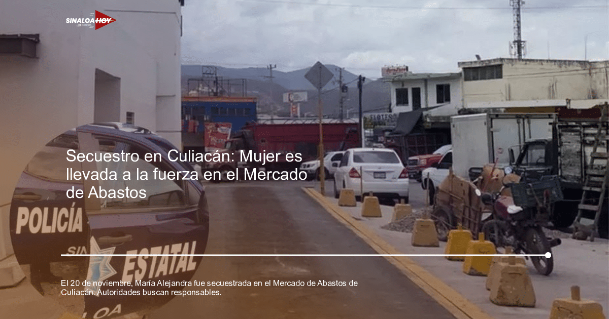 Calle en Culiacán con vehículos estacionados y un coche de policía estatal visible.