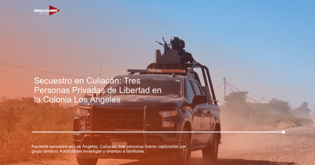 Vehículo de seguridad con operador armado en camino árido de Culiacán