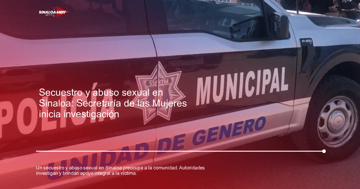Vehículo de la Policía Municipal de Culiacán con insignias de la Unidad de Género.