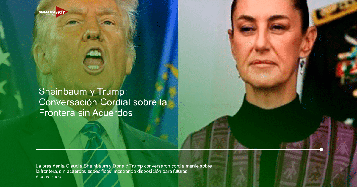 Claudia Sheinbaum y Donald Trump en conversación telefónica sobre temas fronterizos