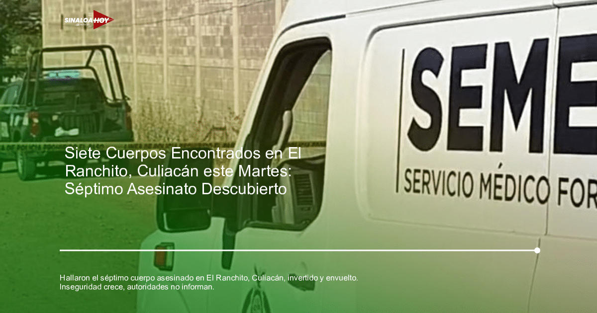 Vehículo SEMEFO y patrulla en escena de investigación en Culiacán