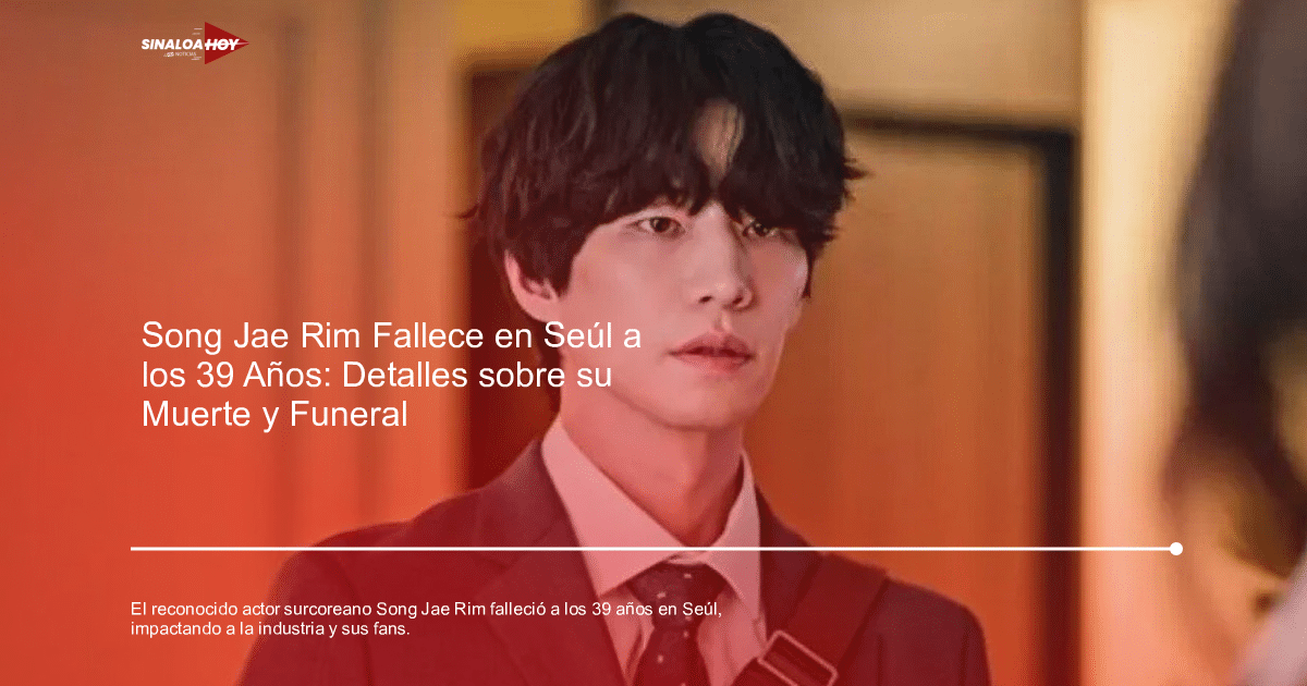 Imagen conmemorativa del actor Song Jae Rim, fallecido a los 39 años.